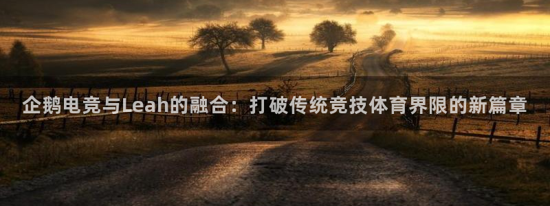 一竞技平台：企鹅电竞与Leah的融合：打破传统竞技体育界限的新篇章