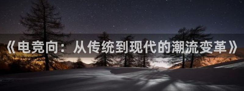 一竞技平台：《电竞向：从传统到现代的潮流变革》