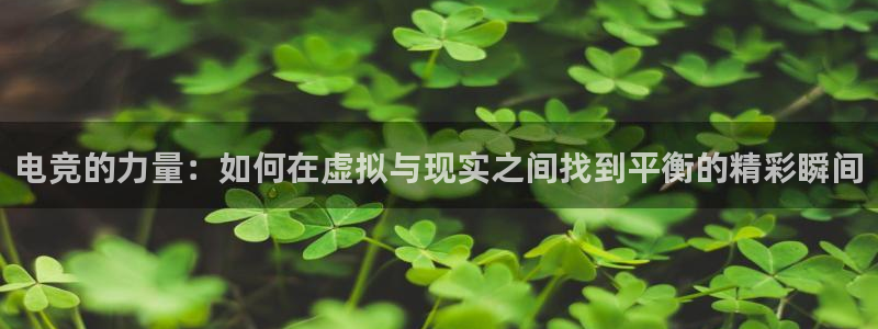 一竞技app下载：电竞的力量：如何在虚拟与现实之间找到平衡的精彩瞬间