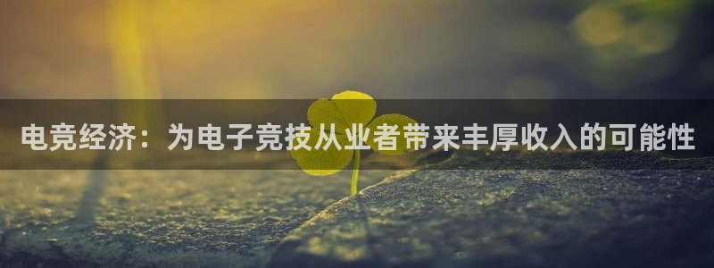 一竞技官网地址：电竞经济：为电子竞技从业者带来丰厚收入的可能性